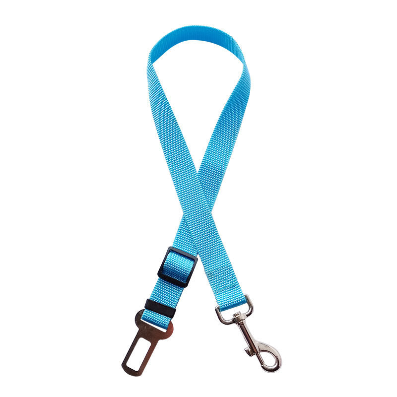 The Snugglebugsupply's, Adjustable Pet Leash Vehicle Seat Belt Product, Variant color: sky blue. 