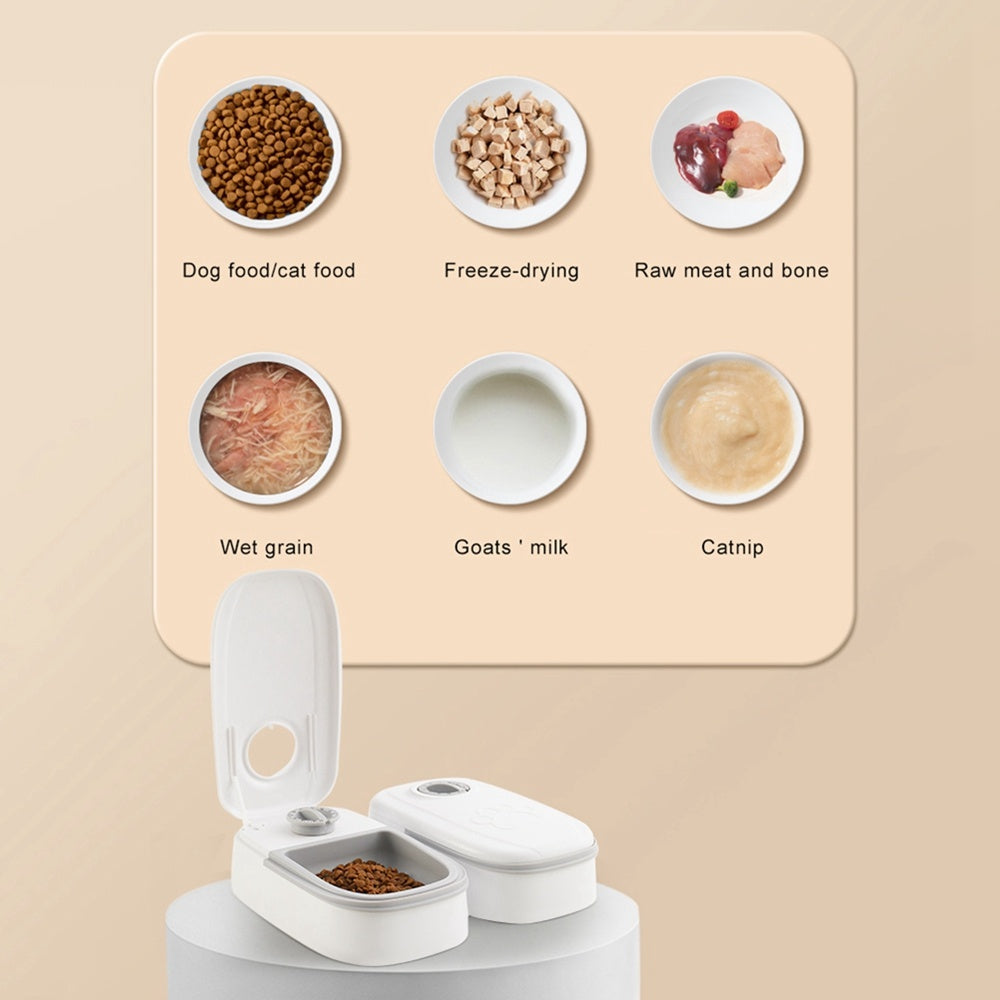 A descriptive image of the snugglebugsupply's Smart Automatic Pet Food Dispenser