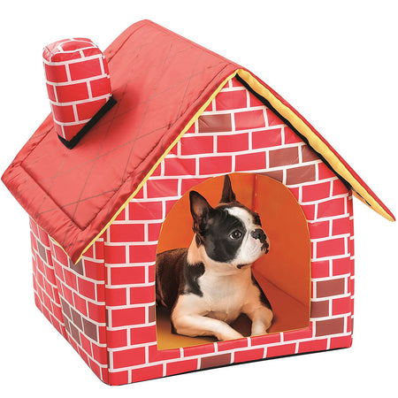 Foldable chimney villa pet house, designed for cats and small dogs, providing a cozy and stylish retreat.