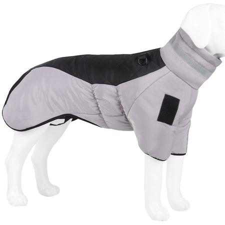 SnuggleBugSupply reflective winter pet jacket with thick insulation, suitable for dogs and cats