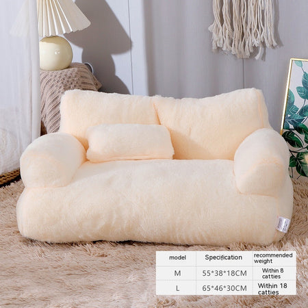 A display image of the Snugglebugsupply's Luxury Winter Sofa Cat Bed