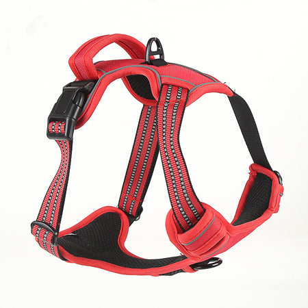 A image of Snugglebugsupply pet harness, variant color: red. 