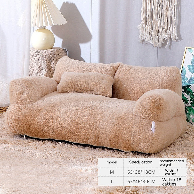 A display image of the Snugglebugsupply's Luxury Winter Sofa Cat Bed