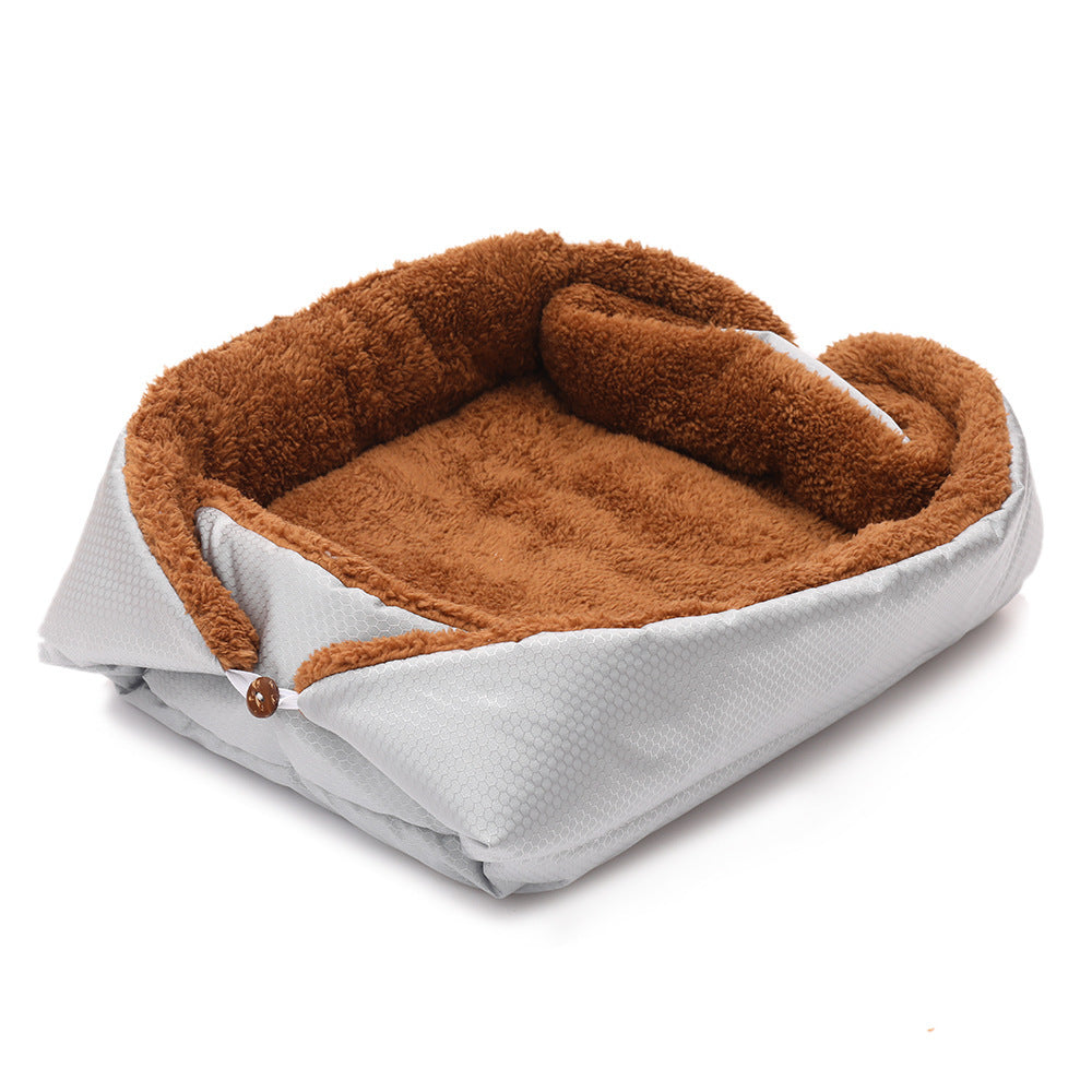 A display image of the snugglebugsupply's  Pet Soft Fleece Blanket Bed