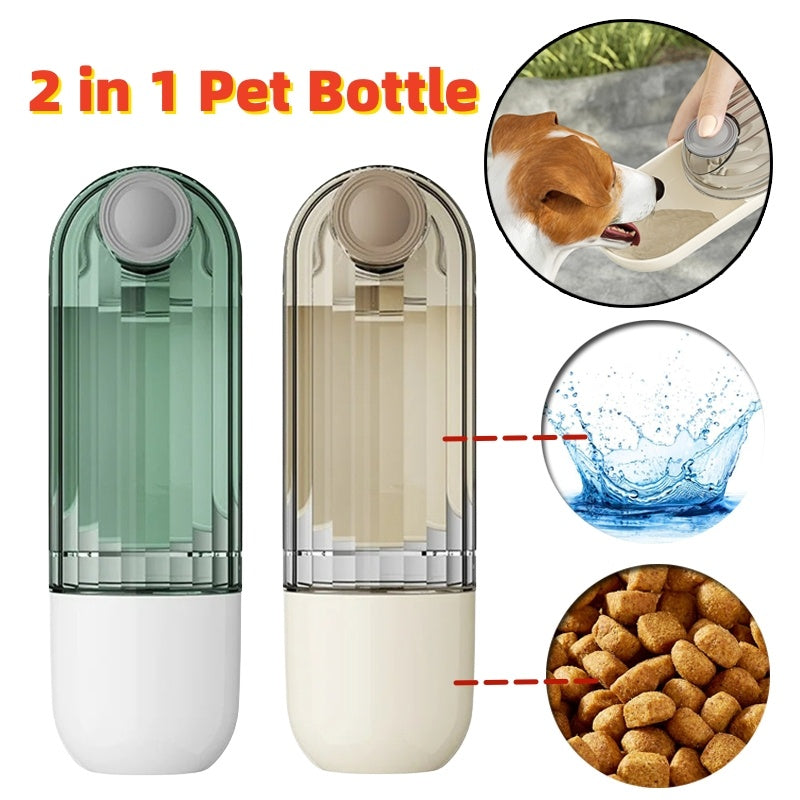 A pet drinking from the Snugglebugsuply pet water feeder 2 in 1 