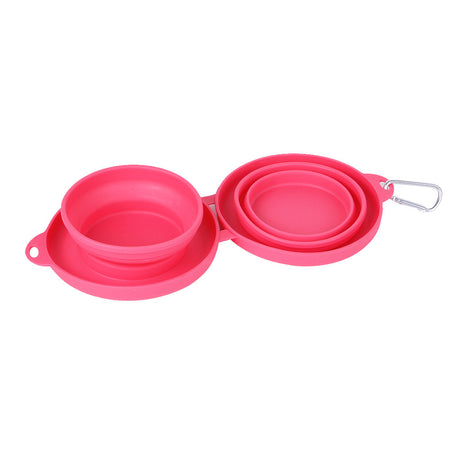 A display image of the Snugglebugsupply's Foldable Pet Feeding bowl - Double Phase