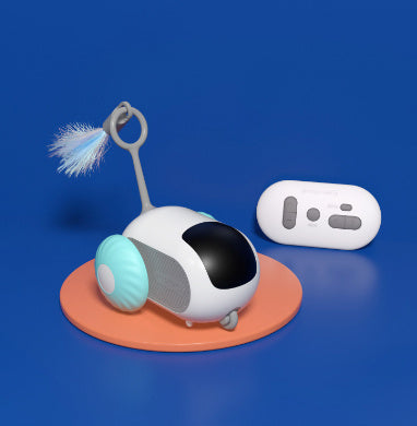 A display image of the snugglebugsupply's Pet Smart Remote Interactive Car Toy with the remote 