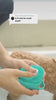 A video presentation of the snugglebugsupply's Pet Silicone Bathing Brush being used for a pet with a shampoo 